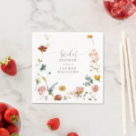 Blush Pink Watercolor Flowers Script Bridal Shower Napkins<br><div class="desc">Add a touch of delicate charm to your bridal shower with our "Blush Pink Watercolor Flowers Script Bridal Shower Napkins." These elegant napkins feature a soft blush pink palette adorned with subtle watercolor flowers, creating a romantic and inviting atmosphere. The graceful script adds a sophisticated touch, perfect for complementing your...</div>