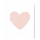 Blush Pink Watercolor Heart Nursery Decor Poster
