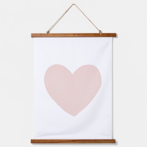 Blush Pink Watercolor Heart Nursery Decor Poster Hanging Tapestry