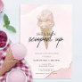 Blush Pink Watercolor Ice Cream Bridal Shower Invitation