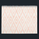 Blush Pink Watercolor Ikat Geometric Painted Print Calendar<br><div class="desc">Check out www.zazzle.com/Sweetbriar_Drive for so many other beautiful styles,  items & colors! © SweetbriarDrive 2014. Do not copy.</div>