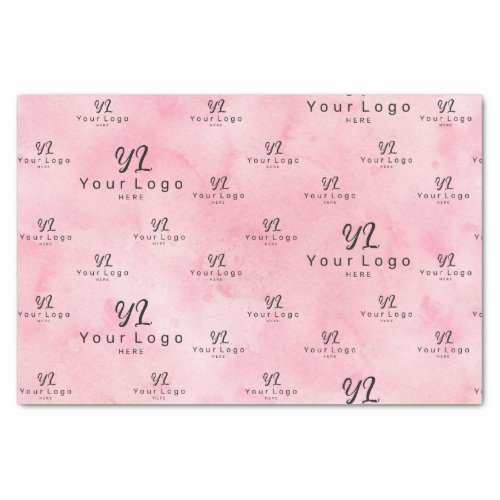 Blush Pink Watercolor Logo Business Packaging Tiss Tissue Paper
