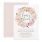 Blush Pink Watercolor Peony Wreath Baby Shower