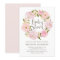 Blush Pink Watercolor Peony Wreath Baby Shower