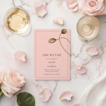 Blush Pink Watercolor Poppy Wedding 
