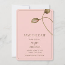 Blush Pink Watercolor Poppy Wedding