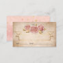 Blush Pink Watercolor Rose Gold Elegant Escort Place Card