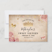 Blush Pink Watercolor Rose Gold Elegant Save The D Save The Date (Front)