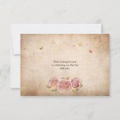 Blush Pink Watercolor Rose Gold Elegant Save The D Save The Date (Back)