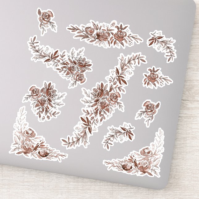 blush pink watercolor roses sticker (Detail)