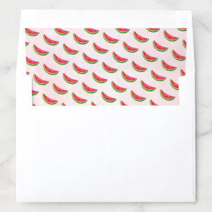 Blush Pink Watercolor Watermelon Slices Envelope Liner