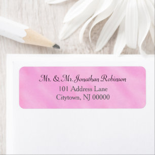 Blush Pink Watercolor Wedding Label