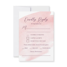 Blush Pink Watercolor Wedding RSVP