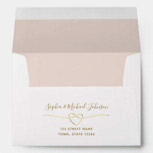 Blush Pink Wedding Envelope