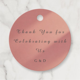 Blush Pink Wedding Favor Tag
