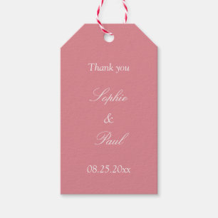 Blush Pink Wedding Favor Thank You Gift Tags