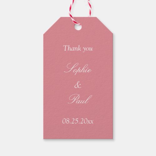 Blush Pink Wedding Favor Thank You Gift Tags