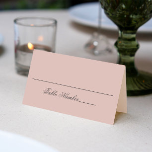 Blush Pink Wedding Guest Table Number Place Card