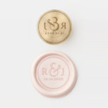 Blush Pink wedding initials Wax Seal Stamp<br><div class="desc">Modern romantic wax looking wedding envelope seal . Please find more matching designs and variations from my "blissweddingpaperie" store. And feel free to contact me for further customization or matching items</div>