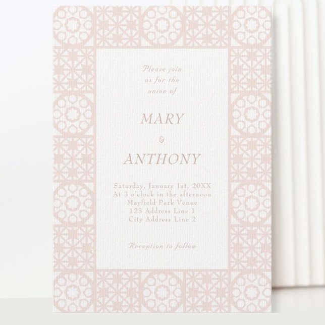 Blush Pink Wedding Invitation (Creator Uploaded)