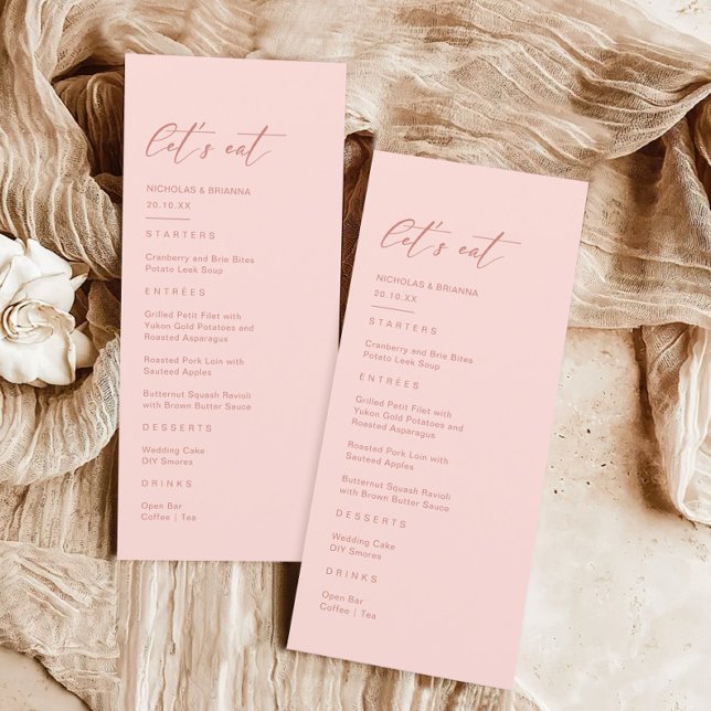Blush Pink Wedding Menu (Creator Uploaded)