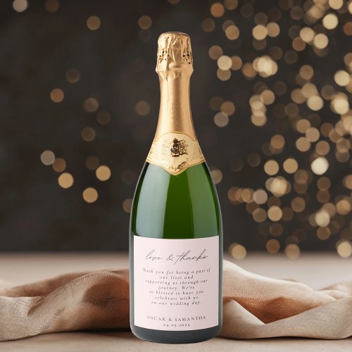 Blush Pink Wedding | Minimal Love & Thanks