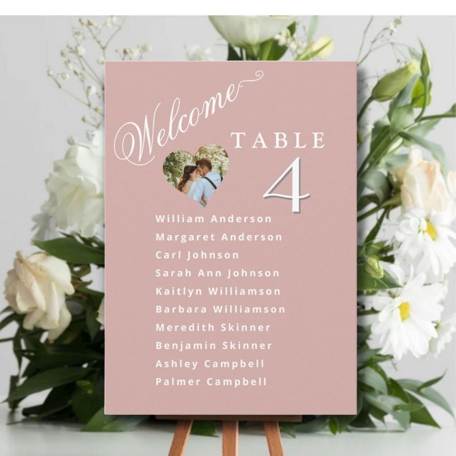 Blush Pink Wedding Seating Plan Cards Guest Names (Creator Uploaded)