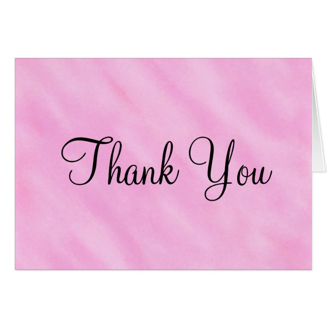 Blush Pink Wedding Thank You Cards (Front Horizontal)