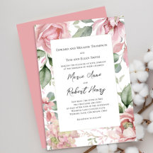 Blush Pink Wedding Watercolor Floral