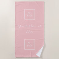 Blush pink white company logo text business