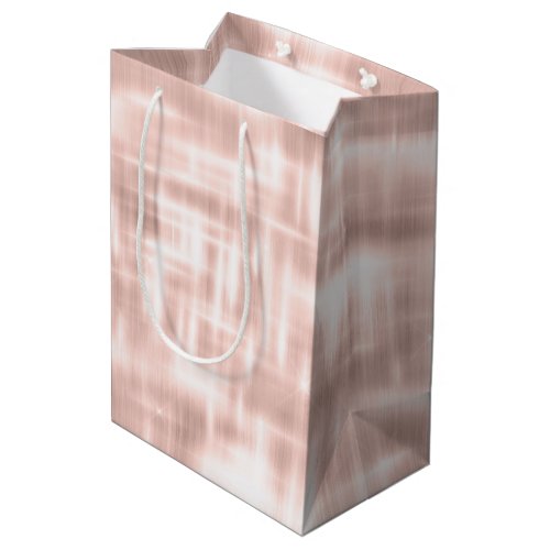 Blush Pink White Glam Medium Gift Bag