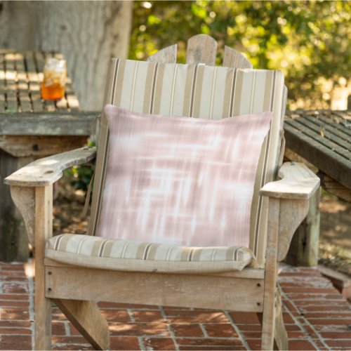 Blush Pink White Glam Outdoor Pillow