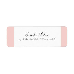 Blush Pink White Handwritten Template Modern Clean Label