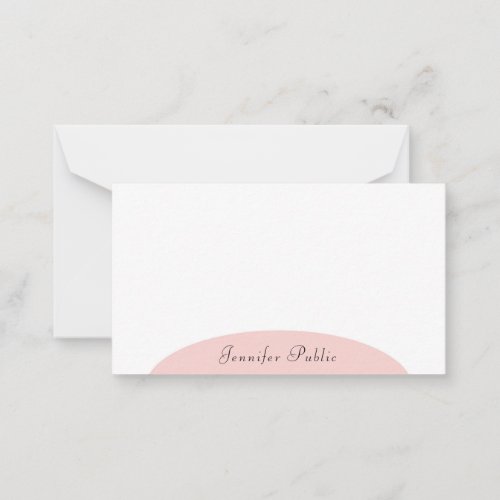 Blush Pink White Modern Trendy Template Elegant