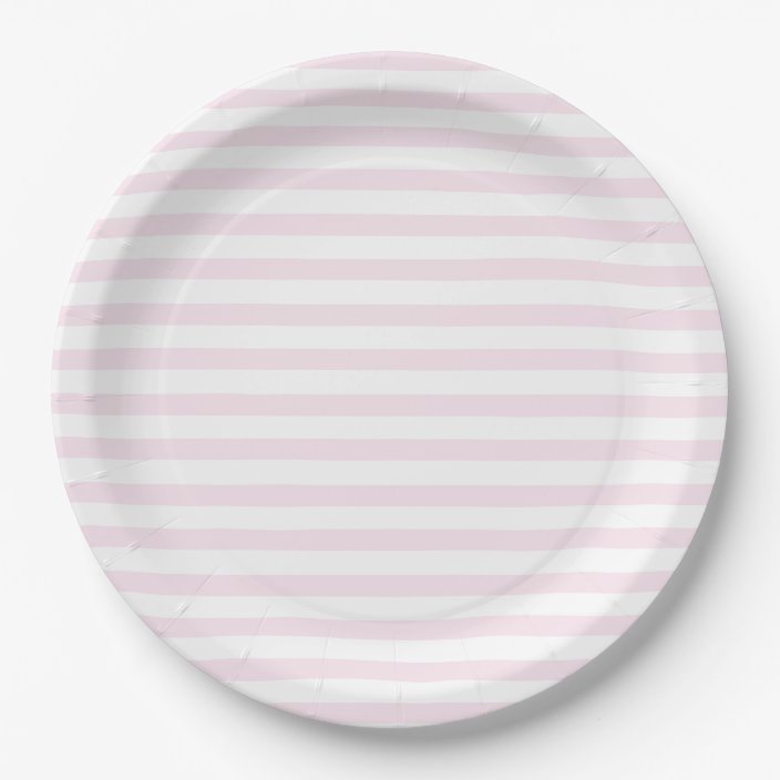 pink and white paper plates