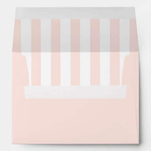Blush Pink White Stripes Baby Wedding Birthday Envelope