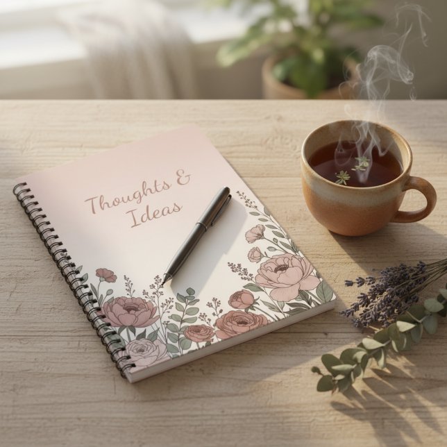 Blush Pink Wildflower Aesthetic Notebook (Blush Pink Wildflower Aesthetic Notebook)