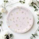 Blush Pink Wildflower Floral Baby Shower Paper Plates<br><div class="desc">Blush Pink Wildflower Floral Baby Shower Paper Plates.
Matching items are available.</div>