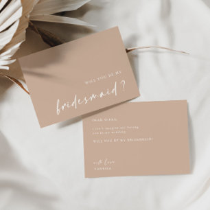 Blush Pink Will You Be My Bridesmaid Invitation