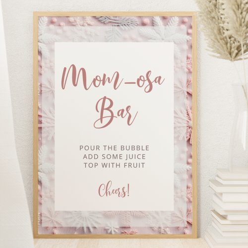 Blush Pink Winter Mom_osa Bar Poster