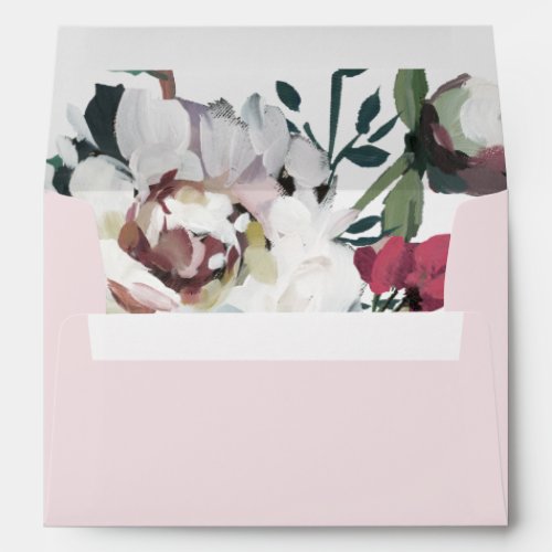 Blush Pink with Floral Graduation Party Envelope