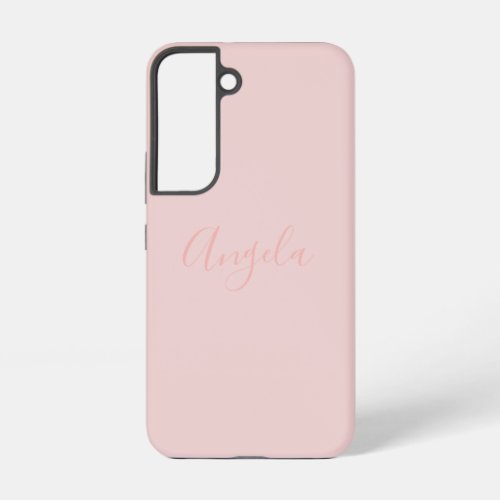 Blush Pink with Name Samsung Galaxy S22 Case