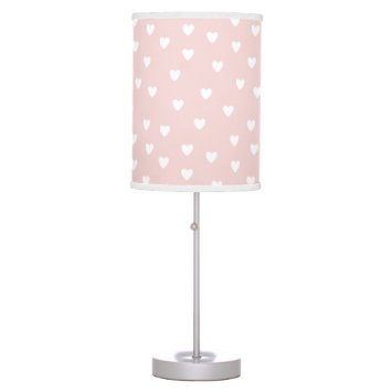 Blush Pink with White Hearts | Kids or Nursery
