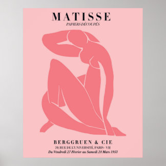 Blush Pink Woman Poster | Matisse Style Wall Art