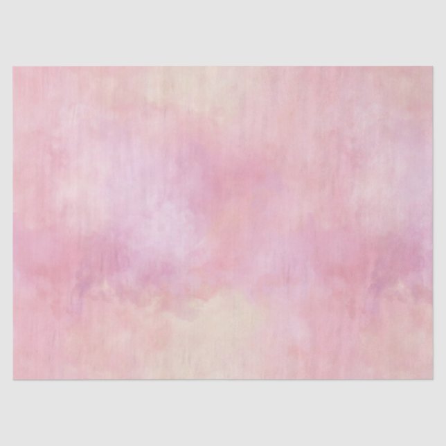 Blush Pink Yellow Tie dye Birthday Tissue Paper (Front)