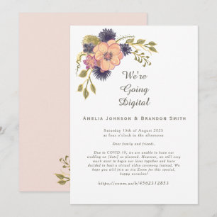 Blush Pink Zoom Wedding Invitation