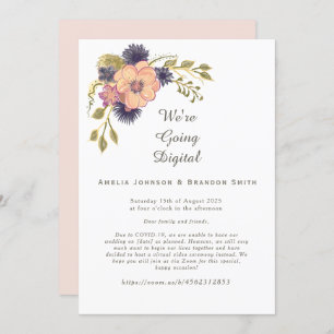 Blush Pink Zoom Wedding Invitation