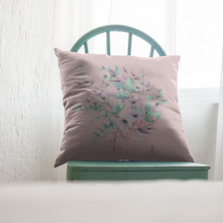 Blush, Plum, Eucalyptus Blue Filmy Floral