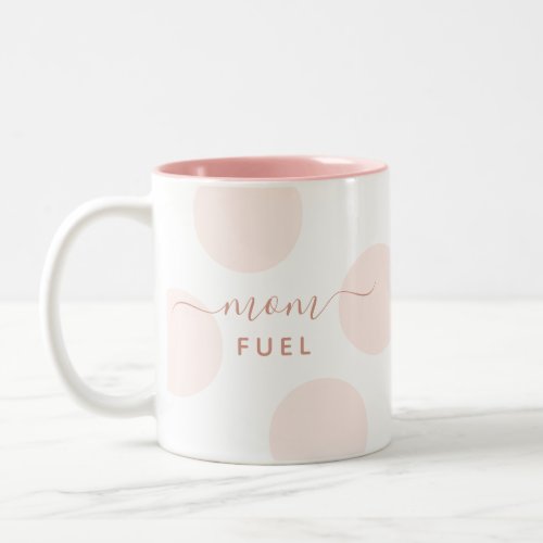 Blush Polka Dot  Simple Personalized Mug for Mom