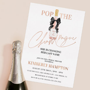 Blush Pop The Champagne Bridal Shower Foil Invitation